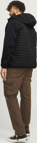 Jack & Jones MULTI QUILTED SET-IN Sleeves Jacket Black - Kabátok - Nagyméretű Kabátok - 2XL-8XL