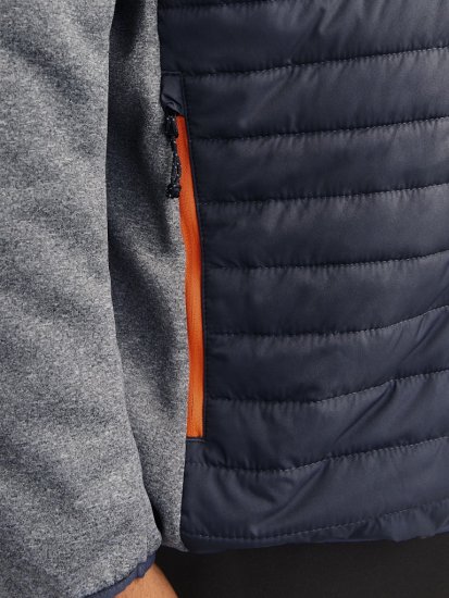 Jack & Jones MULTI QUILTED SET-IN Sleeves Jacket Grey Melange - Kabátok - Nagyméretű Kabátok - 2XL-8XL