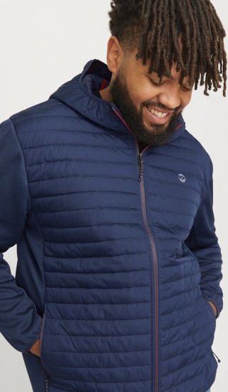Jack & Jones MULTI QUILTED SET-IN Sleeves Jacket Navy Blazer - Kabátok - Nagyméretű Kabátok - 2XL-8XL