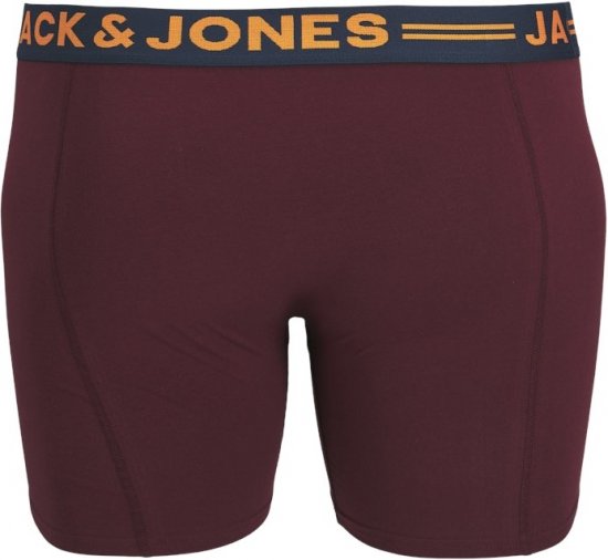 Jack & Jones LICHFIELD Trunks 3-Pack Burgundy - Alsónemű & strandruhák - Nagyméretű Alsónemű 2XL-8XL