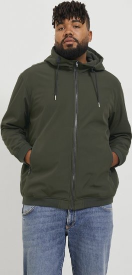 Jack & Jones BASIC Water-Resistant Softshell Jacket Green - Kabátok - Nagyméretű Kabátok - 2XL-8XL