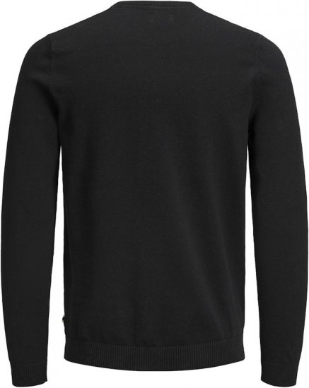 Jack & Jones BASIC Knitted Sweater Black - Pulóverek & kapucnis pulóverek - Pulóverek & Kapucnis pulóver 2XL-12XL