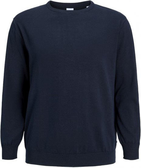 Jack & Jones BASIC Knitted Sweater Navy Blazer - Pulóverek & kapucnis pulóverek - Pulóverek & Kapucnis pulóver 2XL-12XL