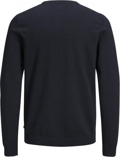 Jack & Jones BASIC Knitted Sweater Navy Blazer - Pulóverek & kapucnis pulóverek - Pulóverek & Kapucnis pulóver 2XL-12XL