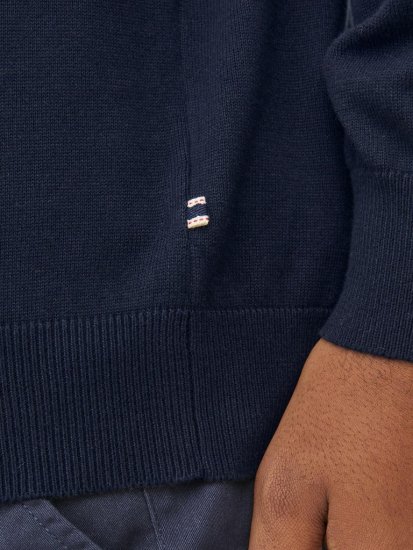 Jack & Jones BASIC Knitted Sweater Navy Blazer - Pulóverek & kapucnis pulóverek - Pulóverek & Kapucnis pulóver 2XL-12XL
