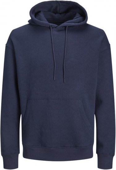Jack & Jones BRADLEY Hoodie Navy Blazer - Pulóverek & kapucnis pulóverek - Pulóverek & Kapucnis pulóver 2XL-12XL