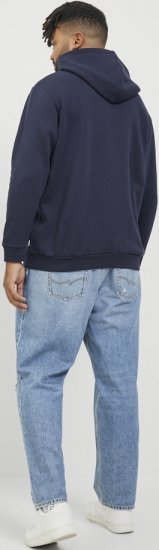 Jack & Jones BRADLEY Hoodie Navy Blazer - Pulóverek & kapucnis pulóverek - Pulóverek & Kapucnis pulóver 2XL-12XL