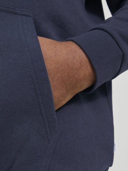 Jack & Jones BRADLEY Hoodie Navy Blazer - Pulóverek & kapucnis pulóverek - Pulóverek & Kapucnis pulóver 2XL-12XL
