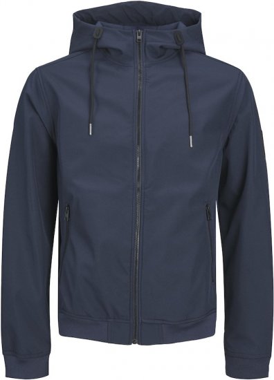 Jack & Jones BASIC Water-Resistant Softshell Jacket Navy Blazer - Kabátok - Nagyméretű Kabátok - 2XL-8XL