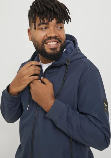 Jack & Jones BASIC Water-Resistant Softshell Jacket Navy Blazer - Kabátok - Nagyméretű Kabátok - 2XL-8XL