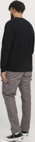 Jack & Jones HILL Knitted Sweater Black - Pulóverek & kapucnis pulóverek - Pulóverek & Kapucnis pulóver 2XL-12XL