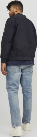 Jack & Jones ROCKY Faux Suede Bomber Jacket Jet Black - Kabátok - Nagyméretű Kabátok - 2XL-8XL