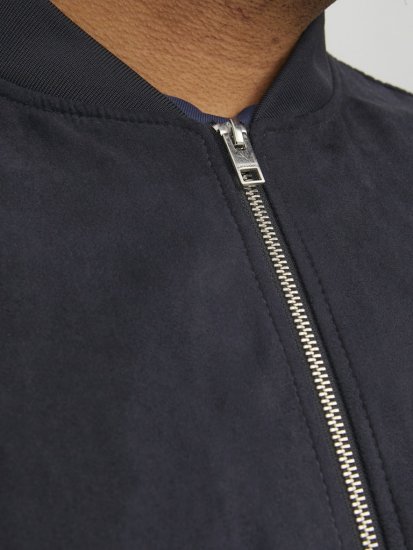 Jack & Jones ROCKY Faux Suede Bomber Jacket Jet Black - Kabátok - Nagyméretű Kabátok - 2XL-8XL