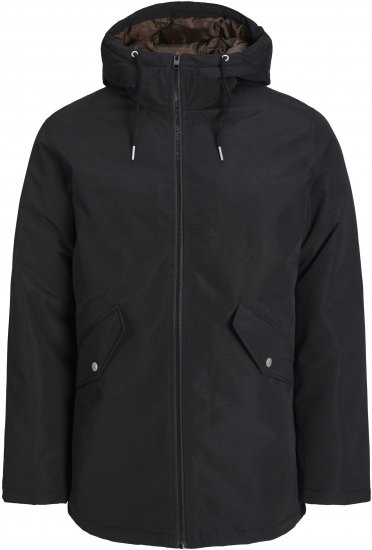 Jack & Jones JJLOOP Parka Black - Kabátok - Nagyméretű Kabátok - 2XL-8XL