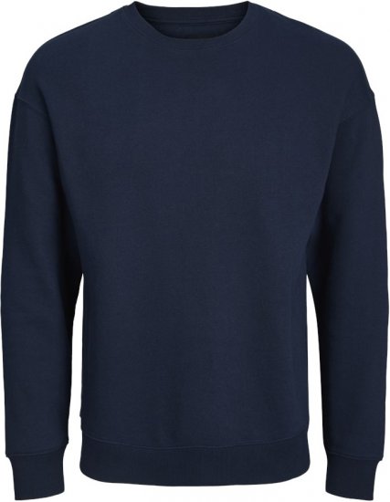 Jack & Jones BRADLEY Sweatshirt Navy Blazer - Pulóverek & kapucnis pulóverek - Pulóverek & Kapucnis pulóver 2XL-12XL