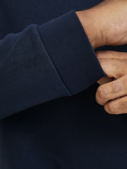 Jack & Jones BRADLEY Sweatshirt Navy Blazer - Pulóverek & kapucnis pulóverek - Pulóverek & Kapucnis pulóver 2XL-12XL