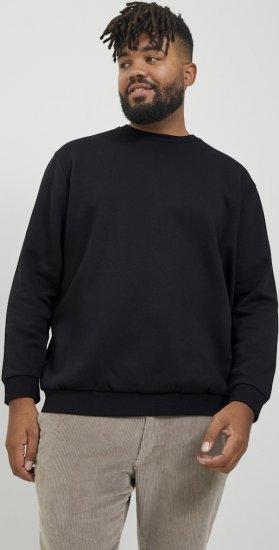 Jack & Jones BRADLEY Sweatshirt Black - Pulóverek & kapucnis pulóverek - Pulóverek & Kapucnis pulóver 2XL-12XL
