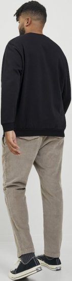 Jack & Jones BRADLEY Sweatshirt Black - Pulóverek & kapucnis pulóverek - Pulóverek & Kapucnis pulóver 2XL-12XL