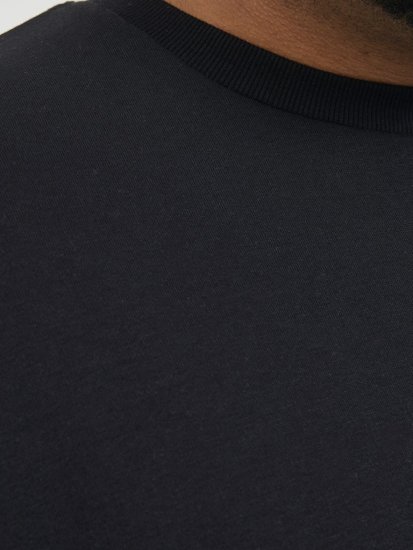 Jack & Jones BRADLEY Sweatshirt Black - Pulóverek & kapucnis pulóverek - Pulóverek & Kapucnis pulóver 2XL-12XL