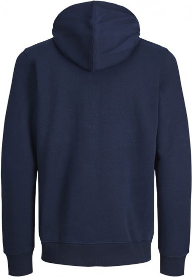 Jack & Jones BRADLEY Zip Hoodie Navy Blazer - Pulóverek & kapucnis pulóverek - Pulóverek & Kapucnis pulóver 2XL-12XL