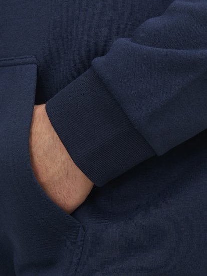 Jack & Jones BRADLEY Zip Hoodie Navy Blazer - Pulóverek & kapucnis pulóverek - Pulóverek & Kapucnis pulóver 2XL-12XL