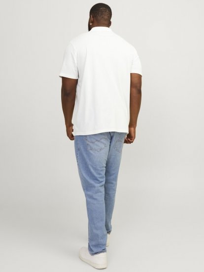 Jack & Jones Rodney Short Sleeve Polo White - Pólóingek - Galléros Pólók 2XL-8XL - Pólóingek 2XL-8XL