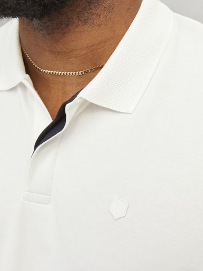 Jack & Jones Rodney Short Sleeve Polo White - Pólóingek - Galléros Pólók 2XL-8XL - Pólóingek 2XL-8XL