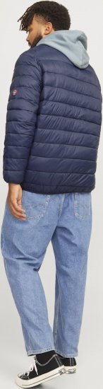 Jack & Jones SPRINT True Red Stitches Quilted Collar Jacket Navy Blazer - Kabátok - Nagyméretű Kabátok - 2XL-8XL