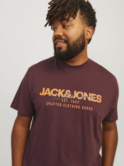 Jack & Jones JJALVIS Vineyard Wine - Pólók - Nagyméretű pólók - 2XL-14XL