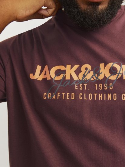 Jack & Jones JJALVIS Vineyard Wine - Pólók - Nagyméretű pólók - 2XL-14XL