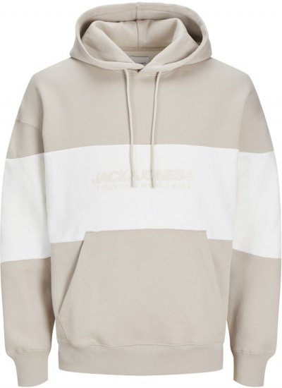 Jack & Jones LEGACY 2 Color Hoodie Beige - Pulóverek & kapucnis pulóverek - Pulóverek & Kapucnis pulóver 2XL-12XL