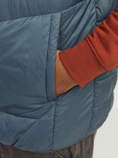 Jack & Jones SPRINT Black Blocking BODYWARMER With Collar Dark Turquoise - Kabátok - Nagyméretű Kabátok - 2XL-8XL