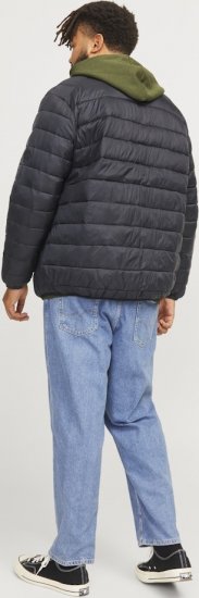 Jack & Jones SPRINT Quilted Collar Jacket Black - Kabátok - Nagyméretű Kabátok - 2XL-8XL