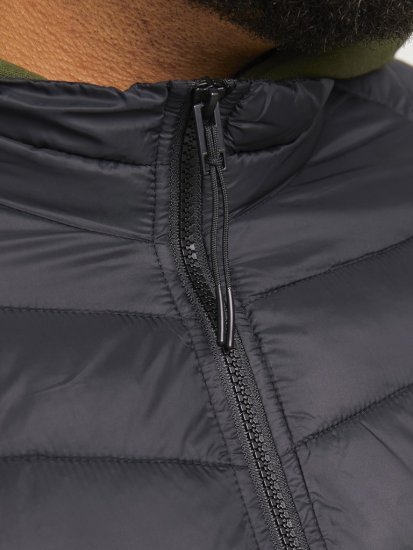 Jack & Jones SPRINT Quilted Collar Jacket Black - Kabátok - Nagyméretű Kabátok - 2XL-8XL