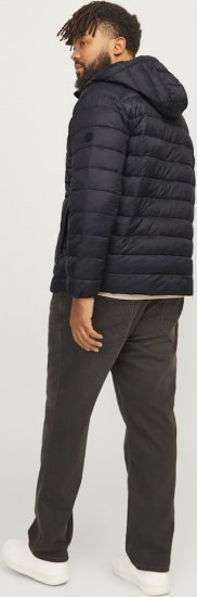Jack & Jones SPRINT Quilted Hooded Jacket Black - Kabátok - Nagyméretű Kabátok - 2XL-8XL