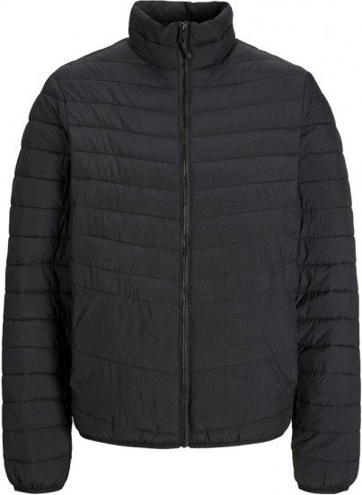 Jack & Jones STATE Puffer Jacket With Collar Black - Kabátok - Nagyméretű Kabátok - 2XL-8XL