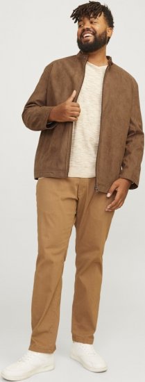 Jack & Jones DYLAN Clean Jacket Brown - Kabátok - Nagyméretű Kabátok - 2XL-8XL