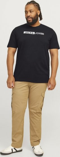 Jack & Jones CORP Logo Play 5 T-Shirt Black - Pólók - Nagyméretű pólók - 2XL-14XL