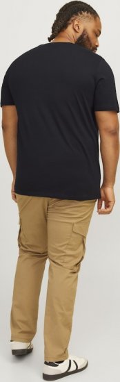 Jack & Jones CORP Logo Play 5 T-Shirt Black - Pólók - Nagyméretű pólók - 2XL-14XL