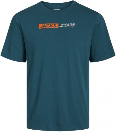 Jack & Jones CORP Logo Play 5 T-Shirt Deep Teal - Pólók - Nagyméretű pólók - 2XL-14XL
