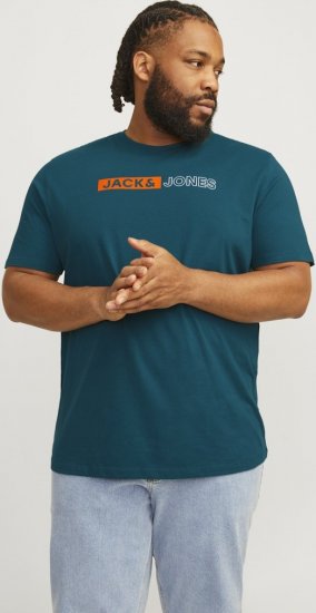 Jack & Jones CORP Logo Play 5 T-Shirt Deep Teal - Pólók - Nagyméretű pólók - 2XL-14XL