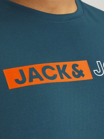 Jack & Jones CORP Logo Play 5 T-Shirt Deep Teal - Pólók - Nagyméretű pólók - 2XL-14XL