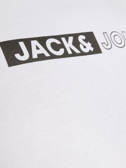 Jack & Jones CORP Logo Play 5 T-Shirt White - Pólók - Nagyméretű pólók - 2XL-14XL