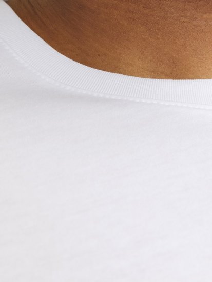 Jack & Jones CORP Logo Play 5 T-Shirt White - Pólók - Nagyméretű pólók - 2XL-14XL