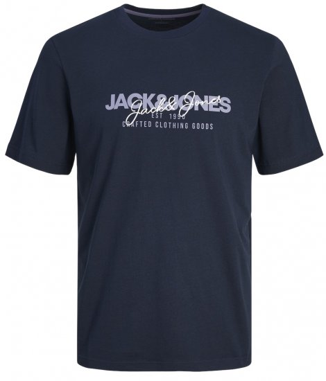 Jack & Jones JJALVIS T-Shirt Navy Blazer - Pólók - Nagyméretű pólók - 2XL-14XL