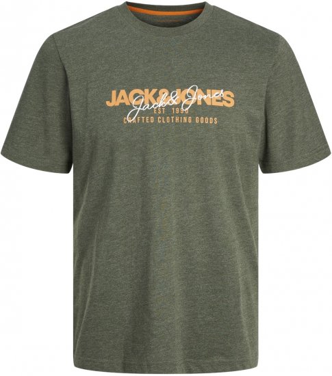 Jack & Jones JJALVIS T-shirt Kombu Green - Pólók - Nagyméretű pólók - 2XL-14XL