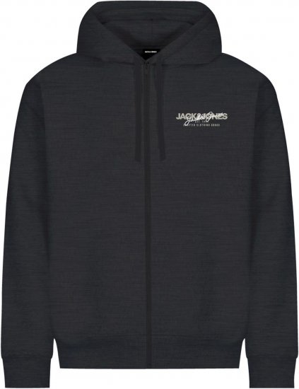 Jack & Jones ALVIS Hoodie Black - Pulóverek & kapucnis pulóverek - Pulóverek & Kapucnis pulóver 2XL-12XL