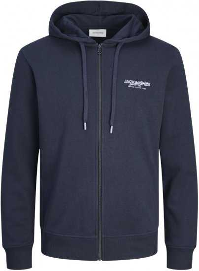 Jack & Jones ALVIS Hoodie Navy Blazer - Pulóverek & kapucnis pulóverek - Pulóverek & Kapucnis pulóver 2XL-12XL