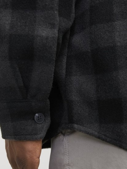 Jack & Jones ZAC BRUSHED Long Sleeve OVERSHIRT Grey - Ingek - Ingek 2XL-10XL