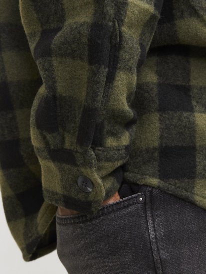 Jack & Jones ZAC Brushed Long Sleeve Overshirt Green - Ingek - Ingek 2XL-10XL